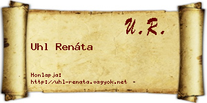 Uhl Renáta névjegykártya
